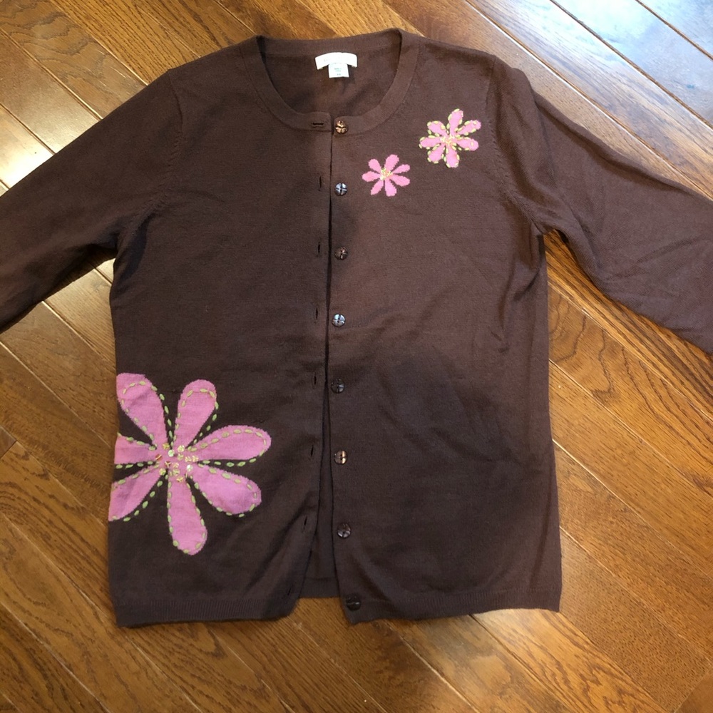 Ladies lightweight sweater jacket, XS, Garnet Hill